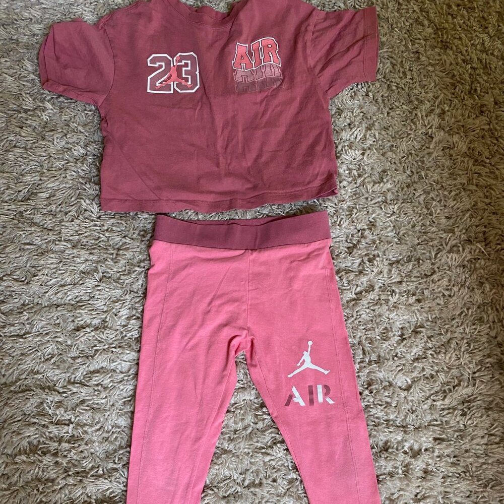 Girls Air Jordan Set Leggings and Shirt Size S